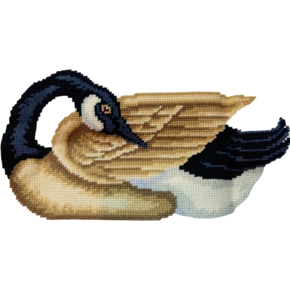 Elsa Williams Needlecraft creations Heritage Embroidery Regal Goose canvas 18X24 - Picture 5 of 14